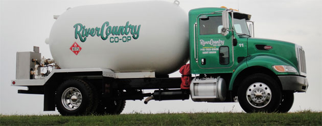 A truck that does propane gas delivery in central Wisconsin